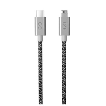 Cabo Braided Cable Lightning to USB-C Space Grey