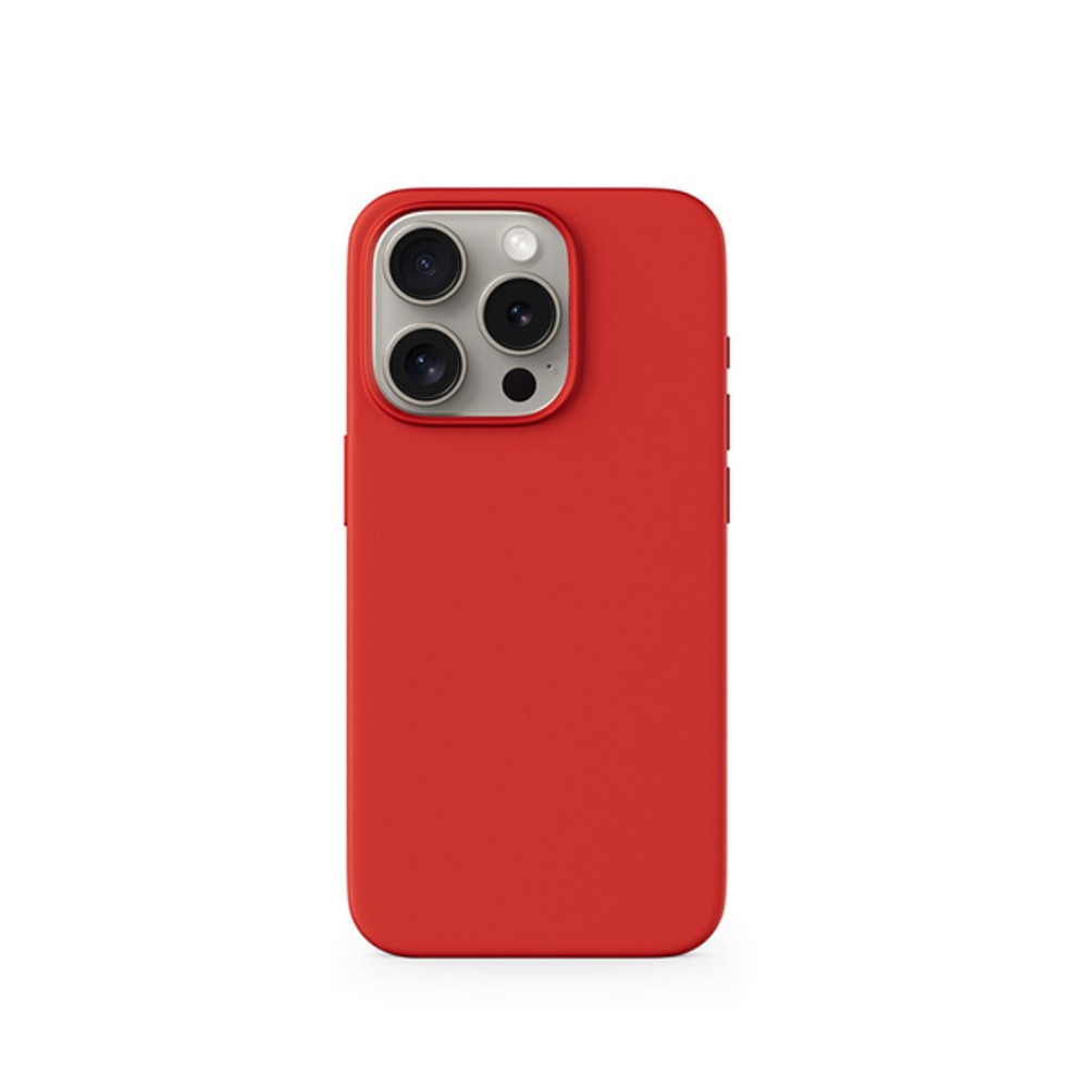 Capa Magsafe Silicone p/iPhone 15 Dark Red