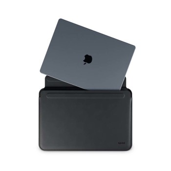 Capa Sleeve em Pele p/Macbook Air/Pro 13,3” Black