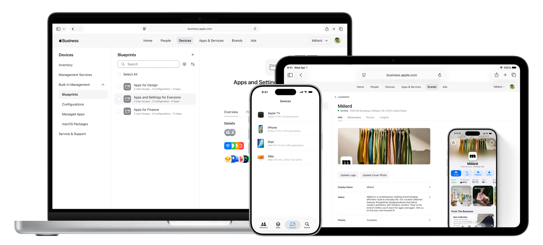 Apple Business nos seus dispositivos